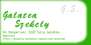 galatea szekely business card